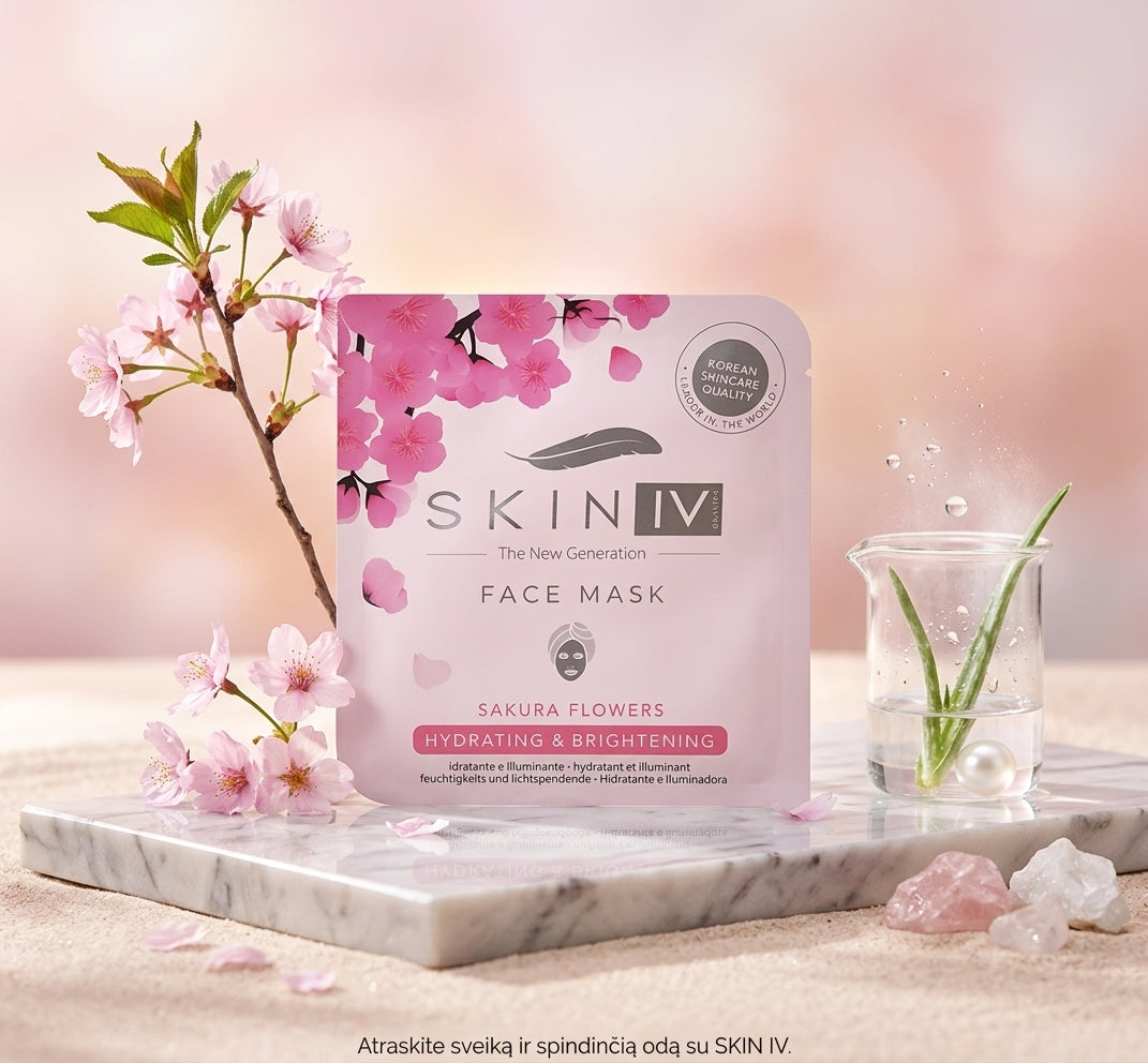 Skin IV Veido kaukė su sakurų žiedais